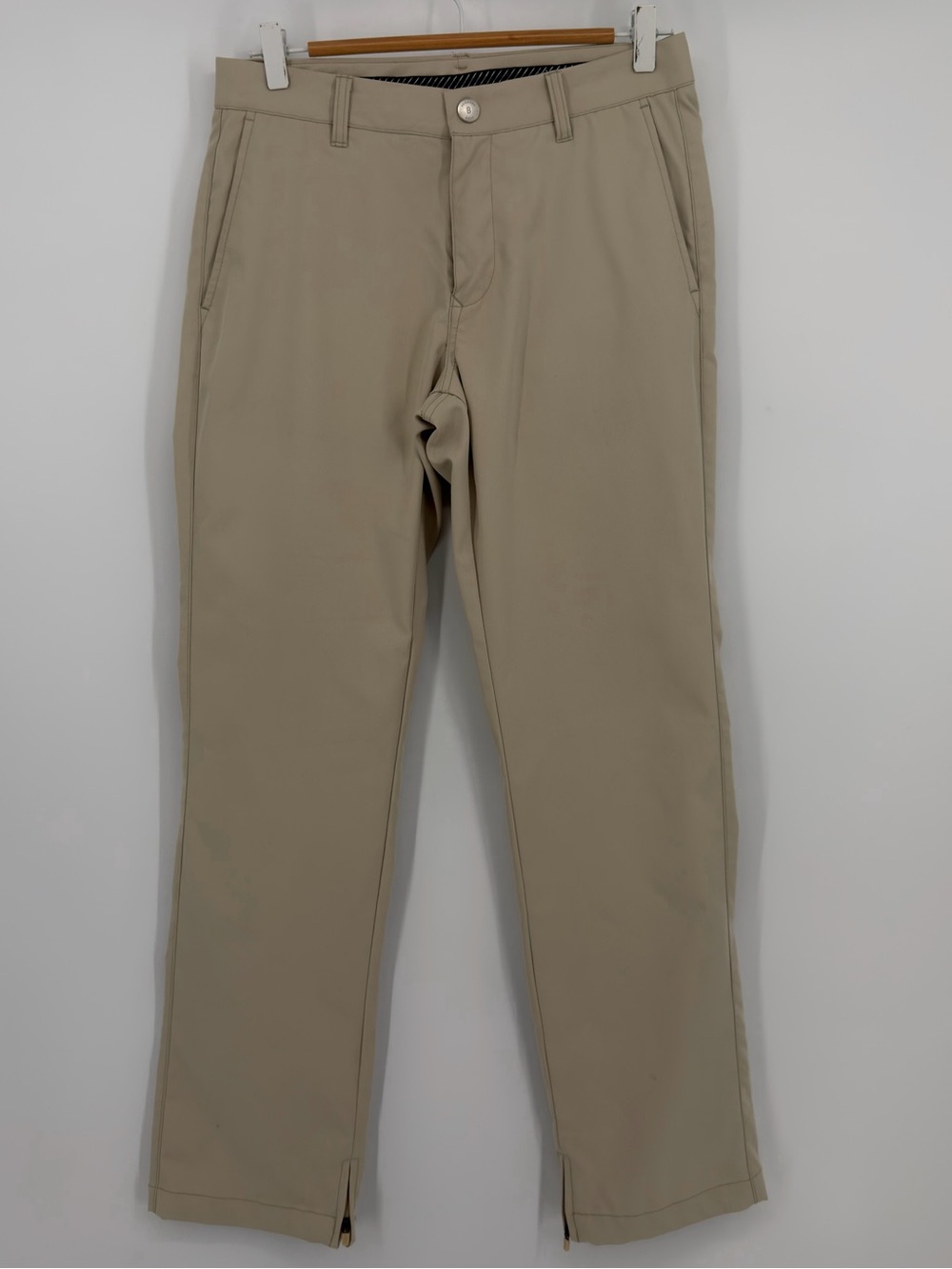 Bonobos Golf Pants 30X32 Classic Straight Leg Khaki Performance Pants - Beige